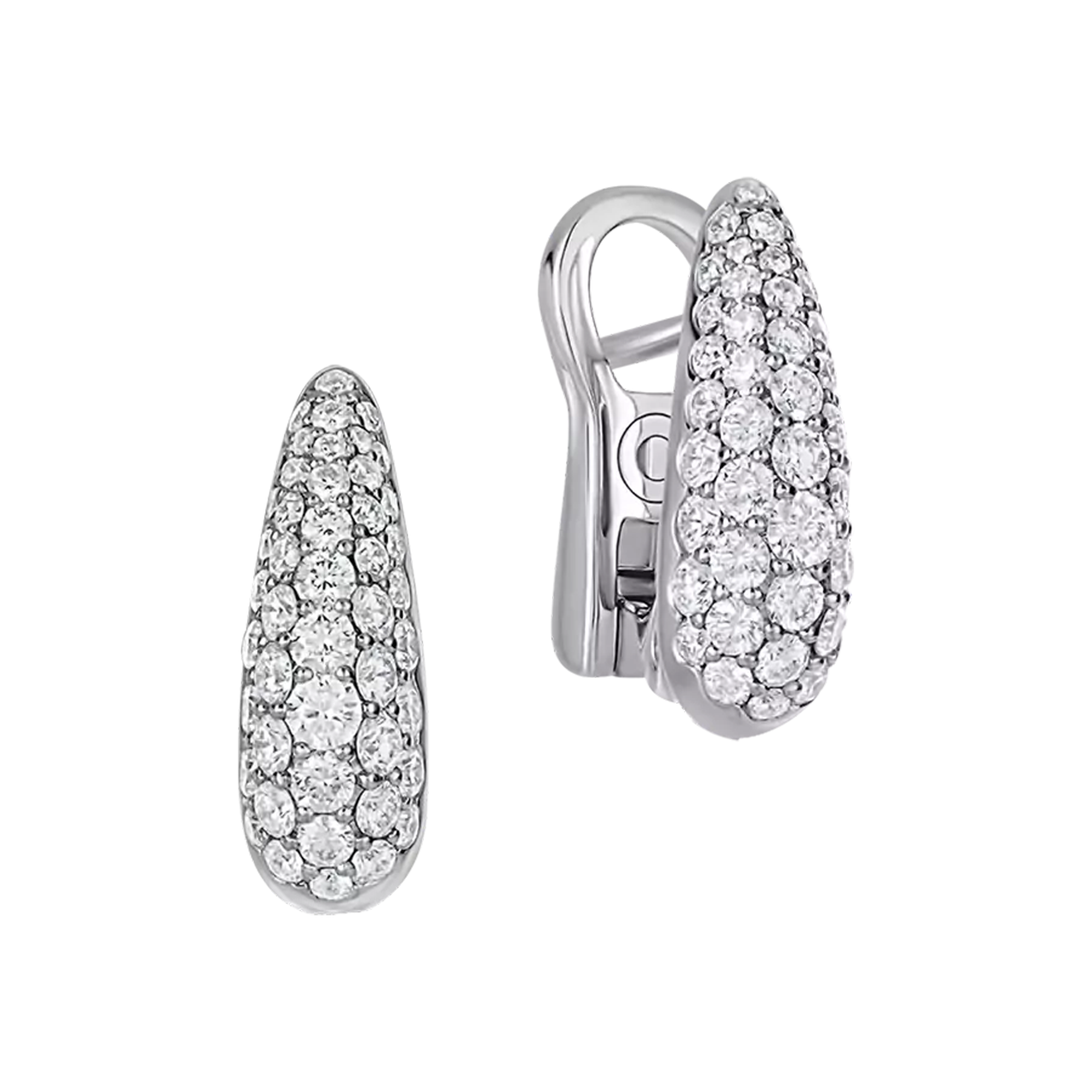 Серьги с бриллиантами, белое золото