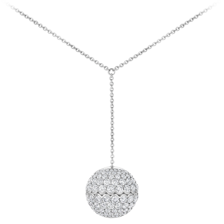 Колье с бриллиантами, белое золото 1