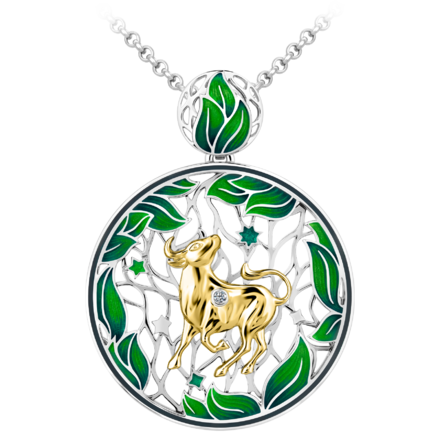 Подвес с бриллиантом, белое золото, н.керамика 1