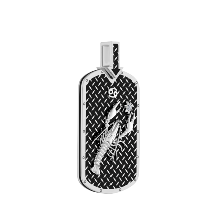 Подвес с бриллиантом, белое золото, нанокерамика 2