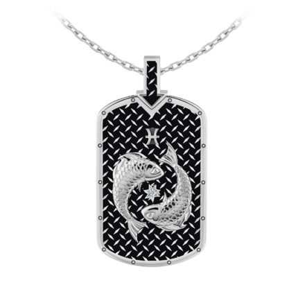 Подвес с бриллиантом, белое золото, нанокерамика 1