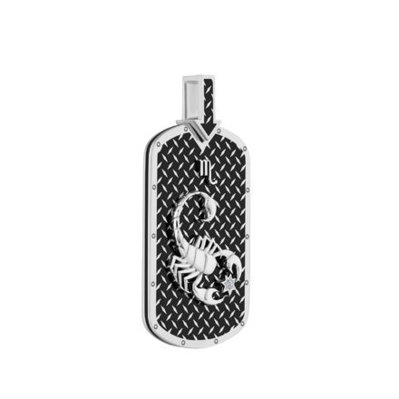 Подвес с бриллиантом, белое золото, нанокерамика 2