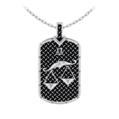 Подвес с бриллиантом, белое золото, нанокерамика