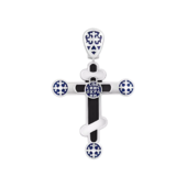 Крест, белое золото, н.керамика