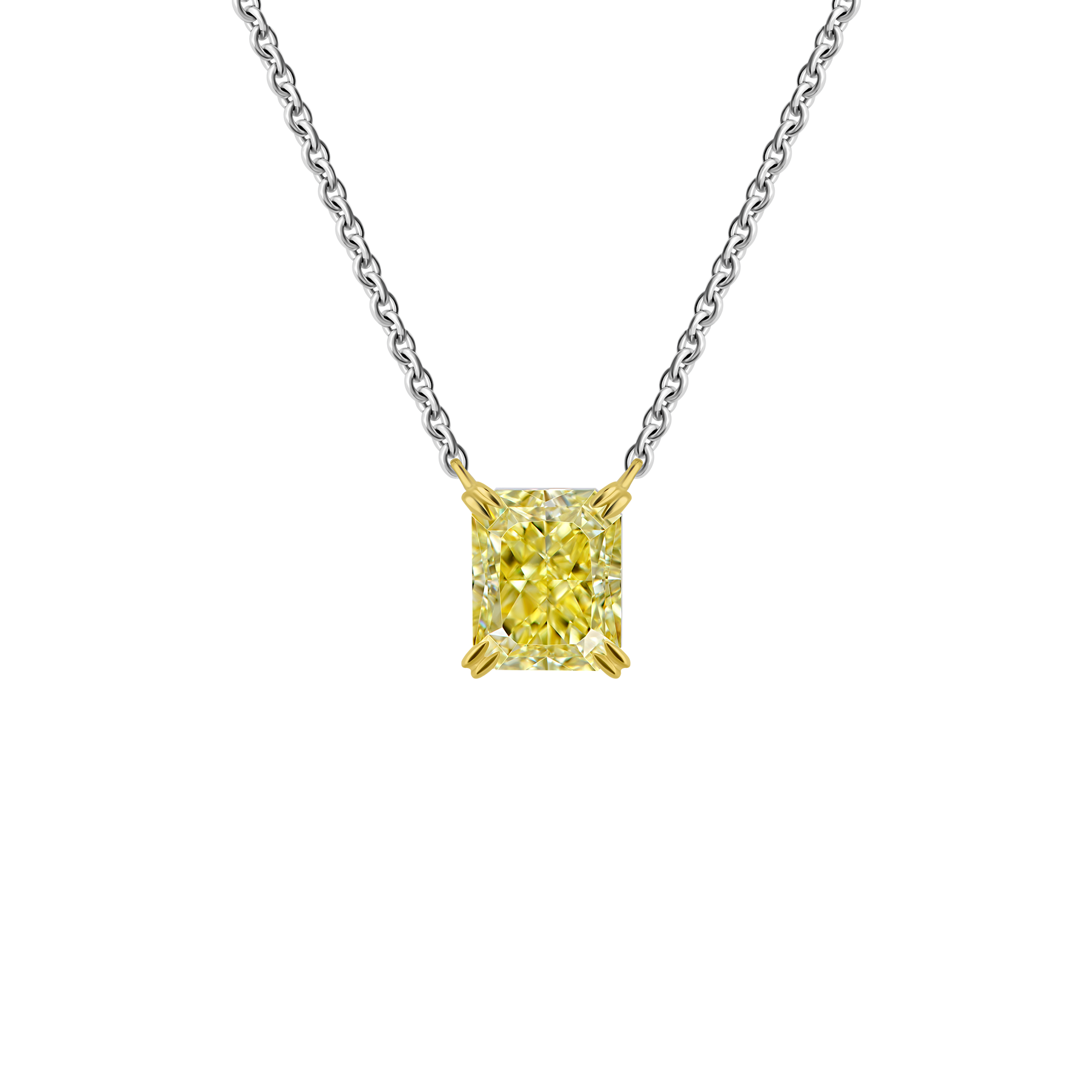 Колье с бриллиантами, белое золото