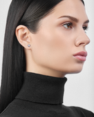 Пусеты с бриллиантами, белое золото