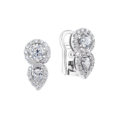 Серьги с бриллиантами, белое золото