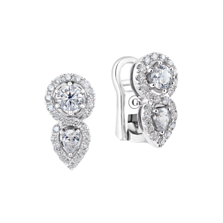 Серьги с бриллиантами, белое золото 1