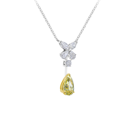 Колье с бриллиантами, белое золото 2