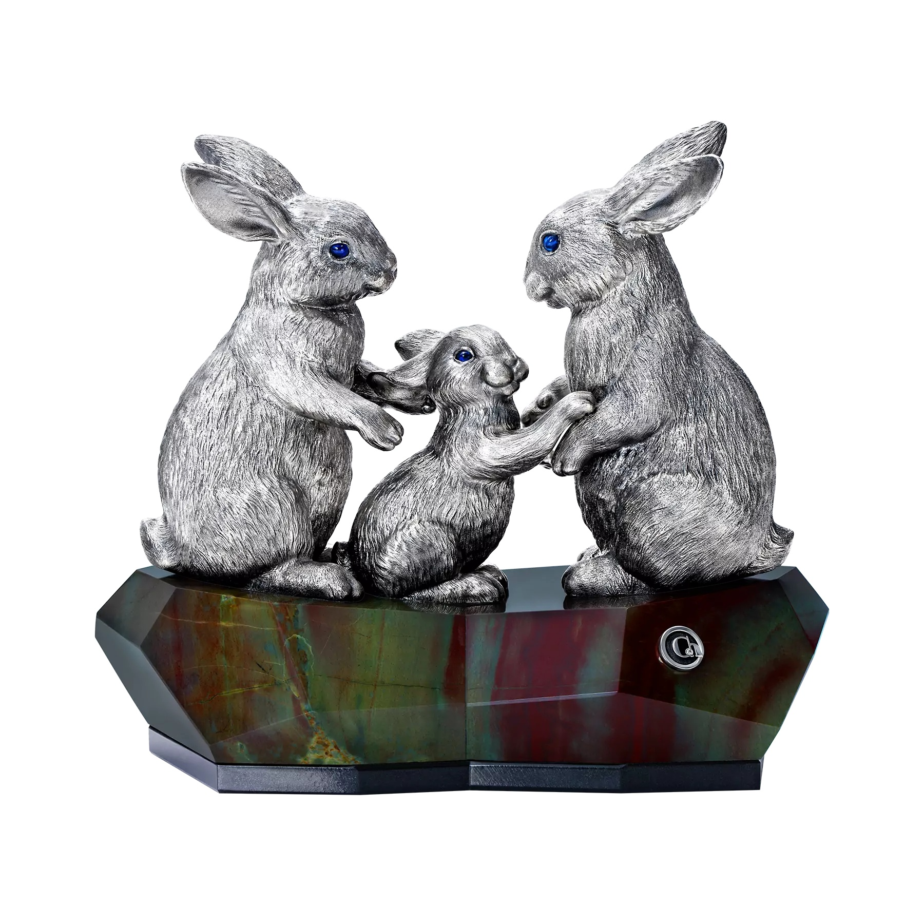 Настольная скульптура «Семейство кроликов»