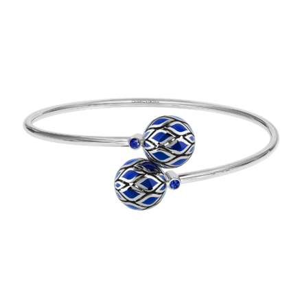 Браслет с сапфирами, белое золото, нанокерамика 1