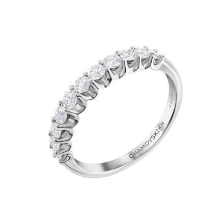 Помолвочное кольцо с бриллиантами, белое золото 1