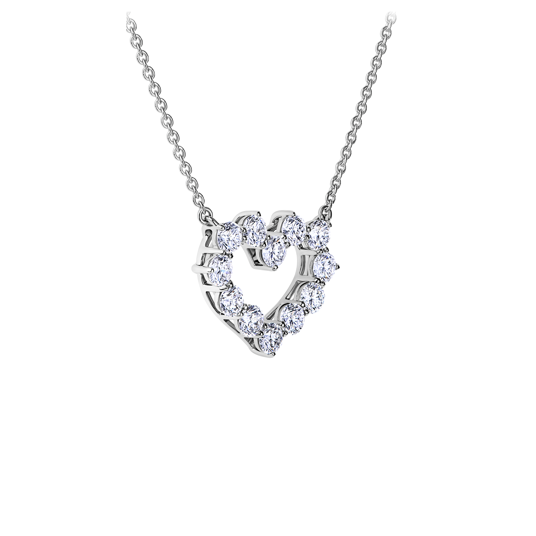 Колье с бриллиантами, белое золото