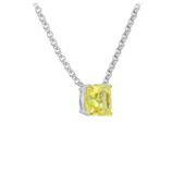 Колье с бриллиантом, белое золото