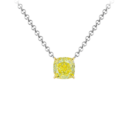 Колье с бриллиантом, белое золото 1