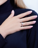 Кольцо с бриллиантами, белое золото