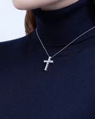 Колье с бриллиантами, белое золото