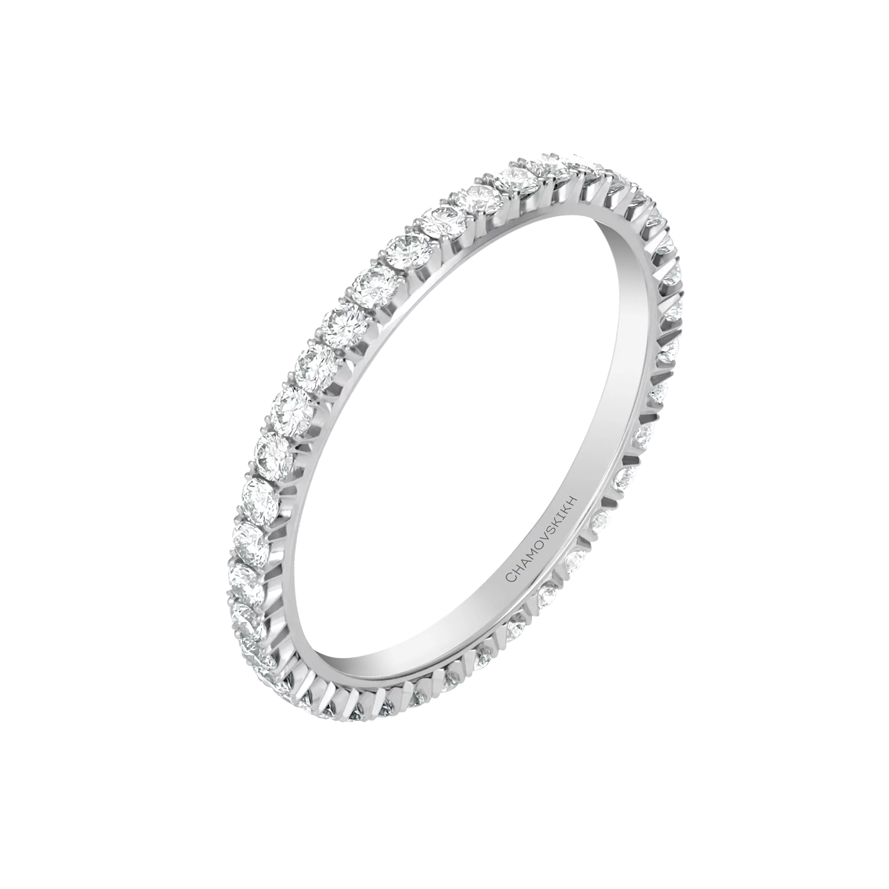 Кольцо с бриллиантами, белое золото