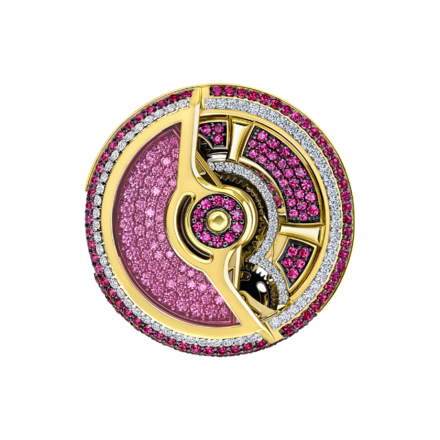 Кольцо с рубинами, бриллиантами и корундом, желтое золото 4