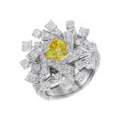 Кольцо с бриллиантами, белое золото