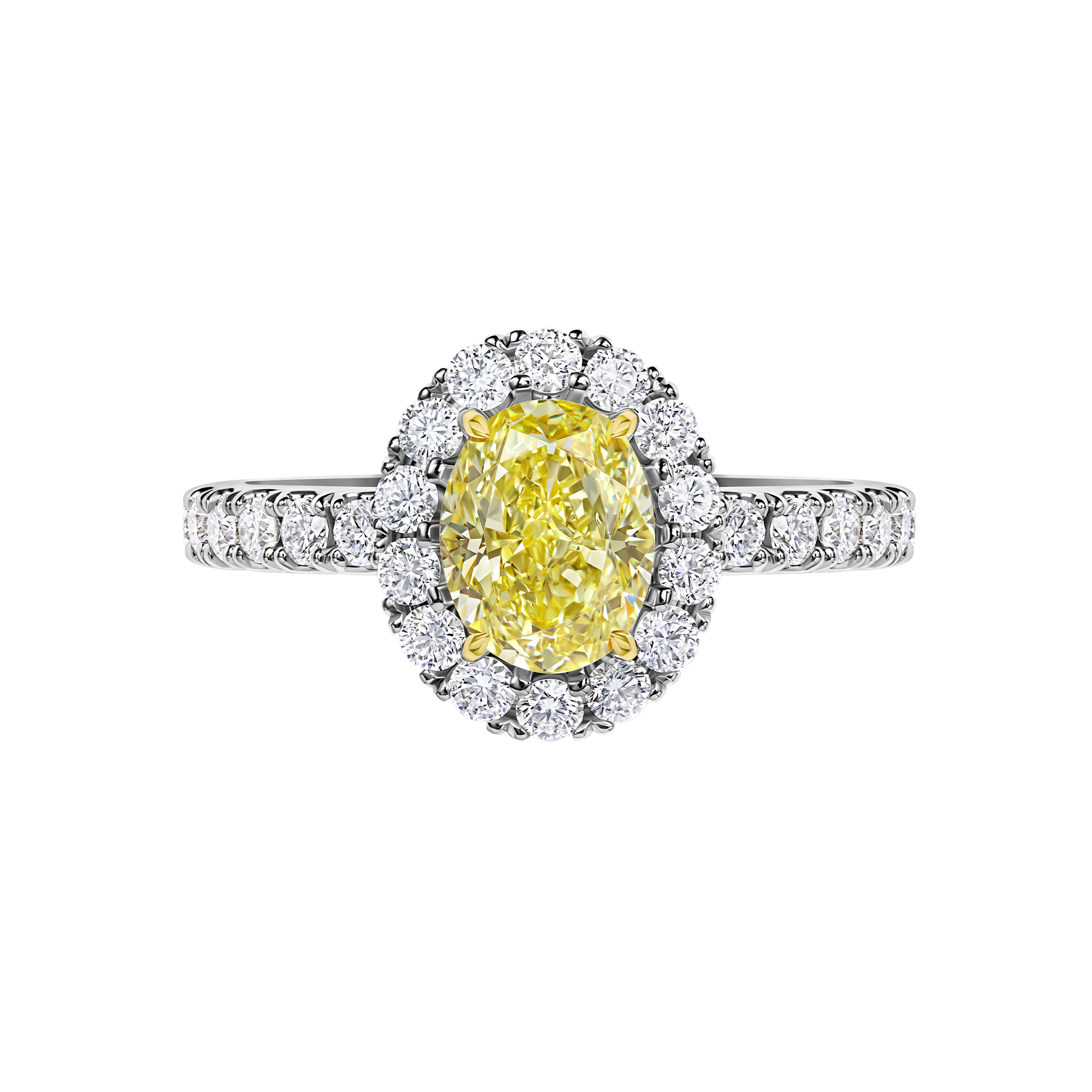 Кольцо с бриллиантами, белое золото