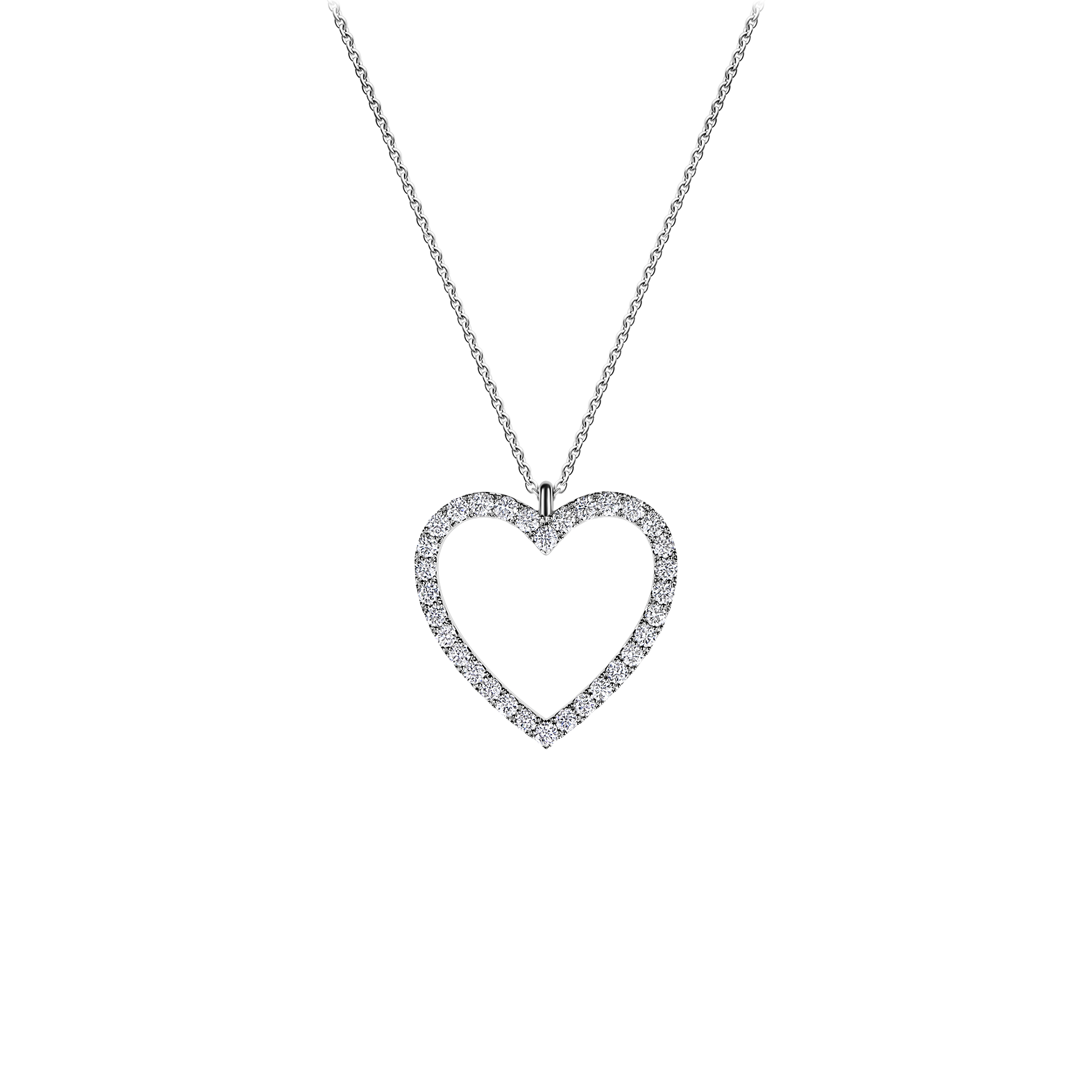 Колье с бриллиантами, белое золото