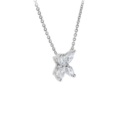 Колье с бриллиантами, белое золото 2