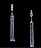 Серьги с бриллиантами, белое золото