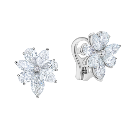 Серьги с бриллиантами, белое золото 1
