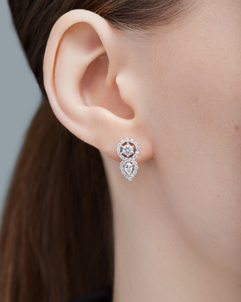 Серьги с бриллиантами, белое золото 2