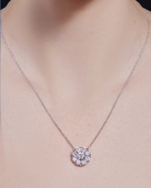 Колье с бриллиантами, белое золото