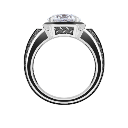 Кольцо с бриллиантом, белое золото, н. керамика 3