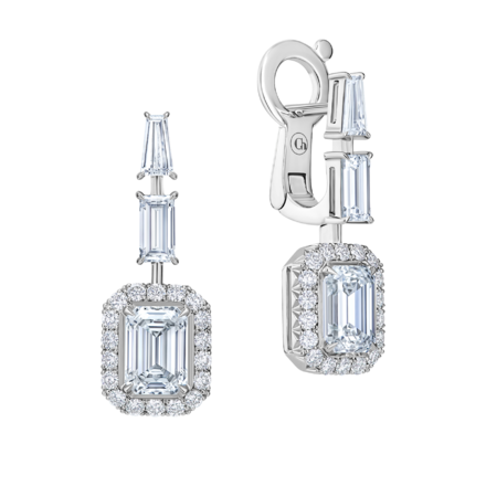 Серьги с бриллиантами, белое золото 1