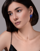 Серьги с сапфирами, белое золото