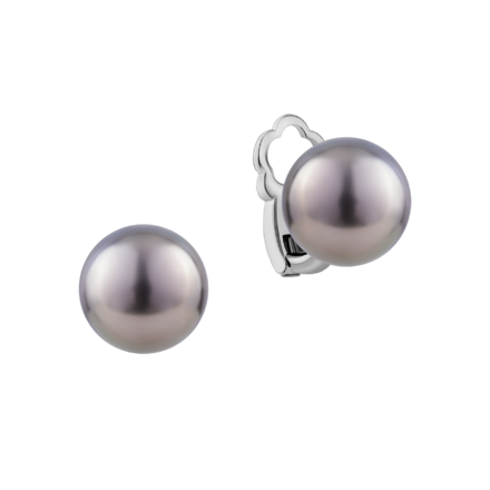 Серьги с жемчугом, белое золото 1