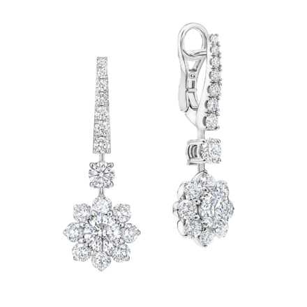 Серьги с бриллиантами, белое золото 1