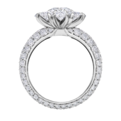 Кольцо с бриллиантами, белое золото