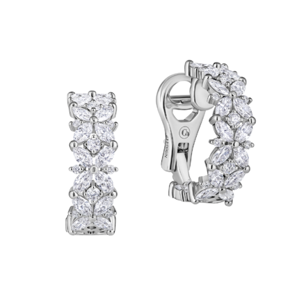 Серьги с бриллиантами, белое золото 1