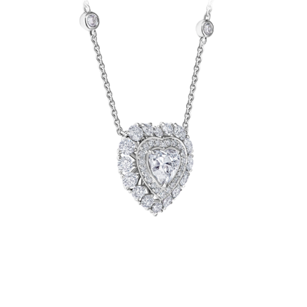 Колье с бриллиантами, белое золото 2