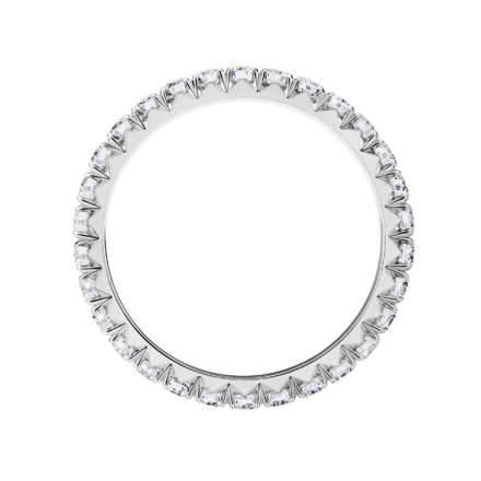 Обручальное кольцо с бриллиантами, белое золото 3