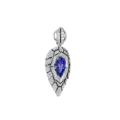 Подвес с танзанитом и бриллиантами, белое золото