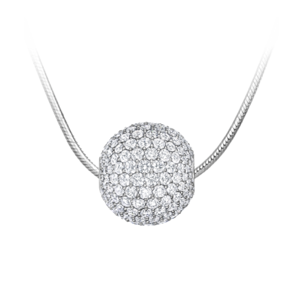 Подвес с бриллиантами, белое золото 1