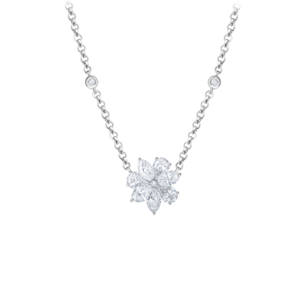 Колье с бриллиантами, белое золото 1