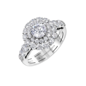 Кольцо с бриллиантами, белое золото