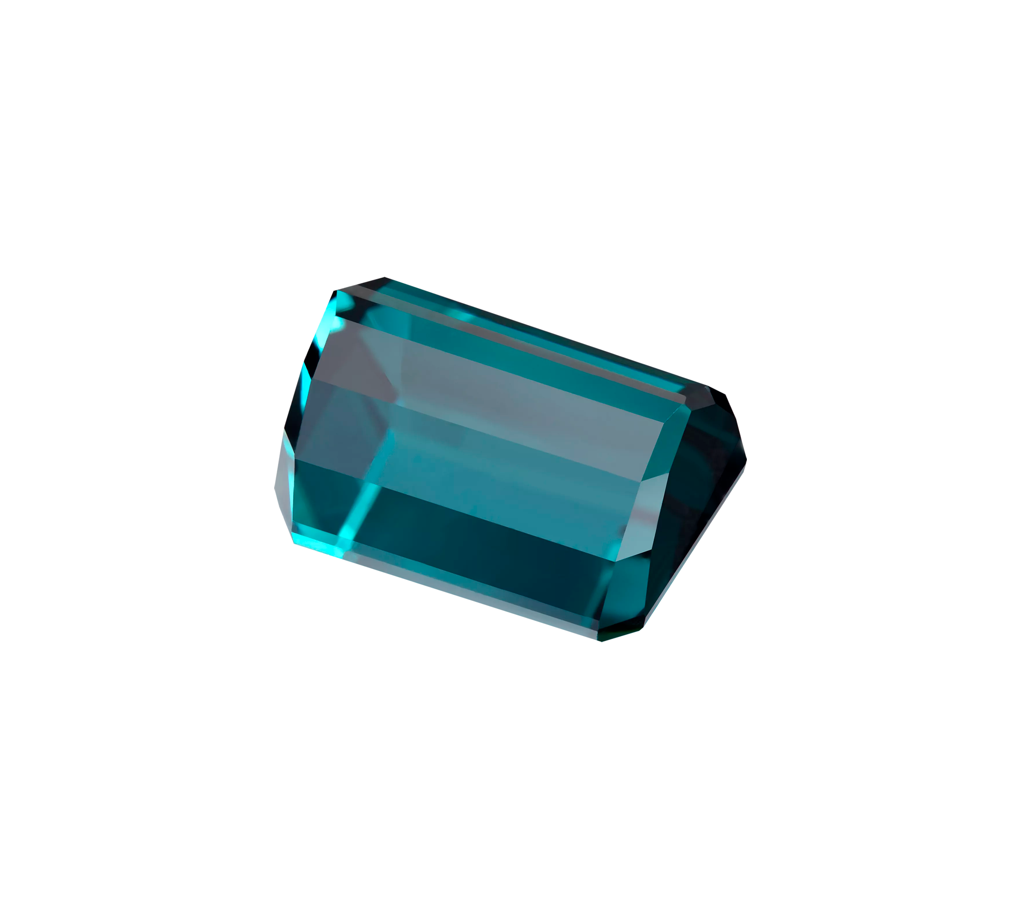 Турмалин Индиголит, Октагон, 12,01ct