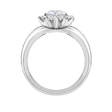 Кольцо с бриллиантами, белое золото 3