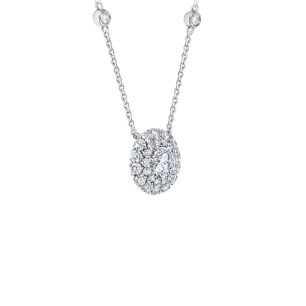 Колье с бриллиантами, белое золото 2