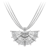 Подвес с бриллиантами и рубинами, белое золото