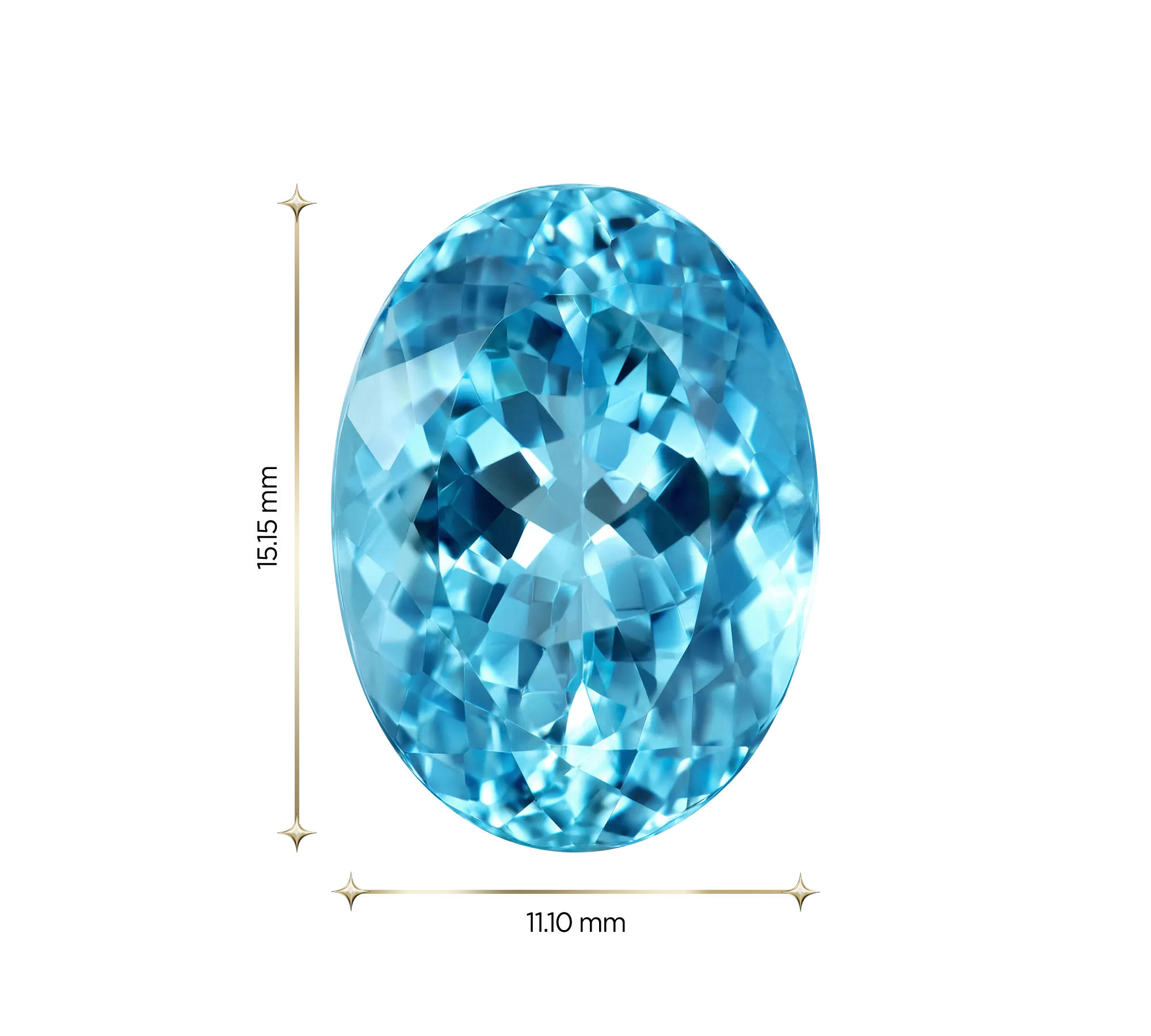 Аквамарин, Овал, 7,99 ct