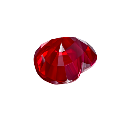 Рубин, MOZAMBIQUE, сердце, цвет голубиная кровь, 5.42 ct 2